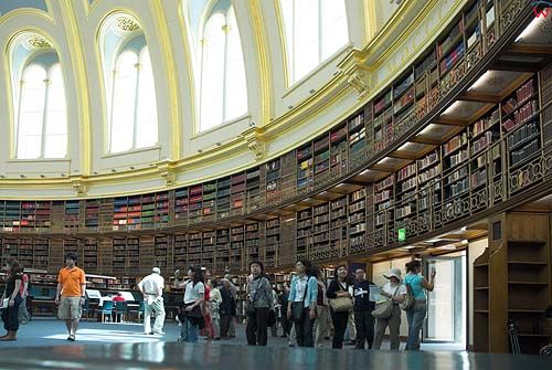 Londyn. Biblioteka w British Museum.